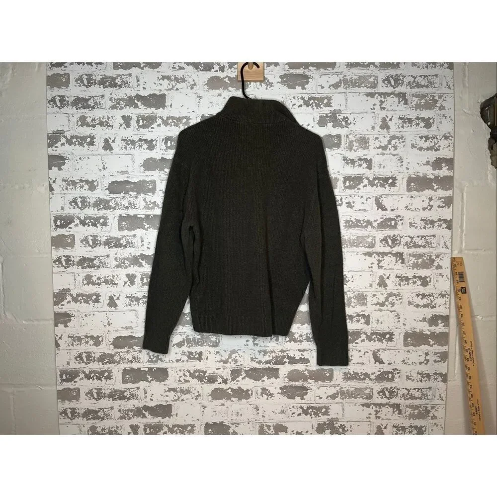 Abercrombie & Fitch | women dark green 1/4 zip pullover - Picture 10 of 10